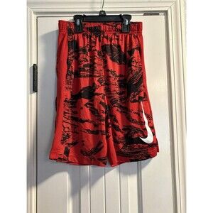 Nike Dri-Fit Youth Boys Shorts L Red Black Athletic Sport Training